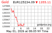 Cena 24 karátového zlata v EUR