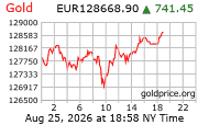 Cena 24 karátového zlata v EUR