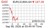 Cena 24 karátového zlata v EUR