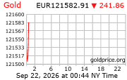 Cena 24 karátového zlata v EUR