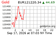 Cena 24 karátového zlata v EUR