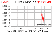 Cena 24 karátového zlata v EUR