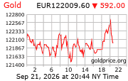 Cena 24 karátového zlata v EUR
