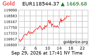 Cena 24 karátového zlata v EUR